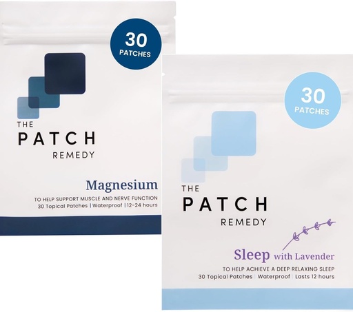[BRSRAFAFDJ7Q2DQ2] The Patch Remedy Sleep & Recovery Bundle - (60 Patches) Essential Evening Relaxation & Muskel Recovery Kit mit Sleep Lavender Patch & Magnesium Glycinate Patch