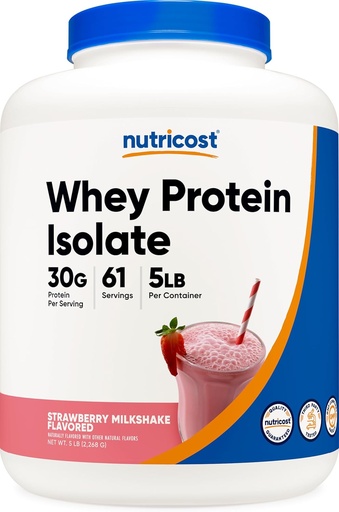 [BRSWGEAFOVYGCHI4] Nutricost Whey Protein cô lập (Strawberry Talk Slict) 5LBS