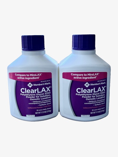 [BRSWIYA5PIIRWGAV] Member's Mark Clearlax 2 Pack 17.9-Ounces each