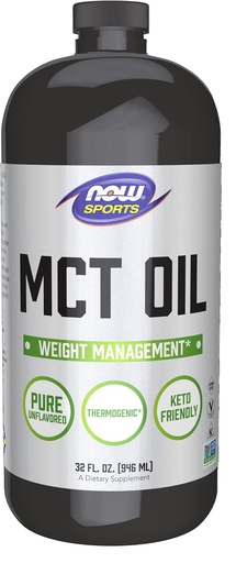 [BRSWIY3QB4NQ2YLM] NOW Foods Sports Nutrition, MCT (Medium-chain triglycerides) Oil 14 g, Weight Management, Liquid, 32-Ounce