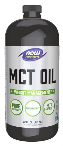 [BRSWIY3QB4NQ2YLM] NOW Foods Sports Nutrition, MCT (Medium-chain triglycerides) Oil 14 g, Weight Management, Liquid, 32-Ounce