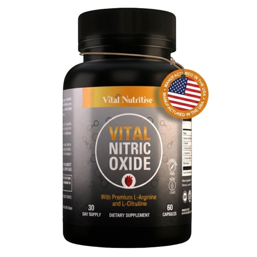 [BRSRAHYZA4HAKFD2] Vital Nitric Oxide Supplements for Men - Workout Booster Supplement for Men - Nitrous Oxide Boost Blood Flow, Blood Pressure, Energy & Workout Performance with L Arginine L Citruline-30 Days Supply