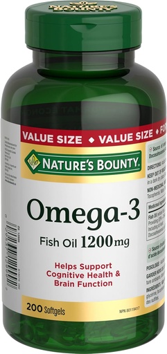 [BRSWIEAEAYAGK3LG] Nature's Bounty Omega-3 1200mg 200 count
