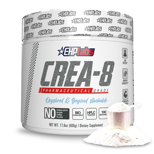 [BRSWGYITB4GRADQ7] EHP Labs CREA-8 Micronized Creatine Monohydrate Powder - Unflavored Creatine Powder for Muscle Growth, Increased Strength, Enhanced Energy Output and Improved Performance - 100 Servings (500g)