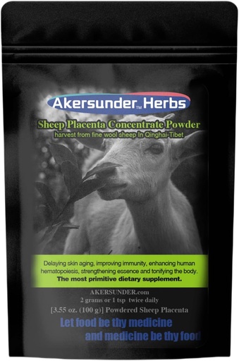 [BRSROFA7BMAWC3DX] Qinghai-Tibet Plateau Sheep Ovine Placenta Extract Concentrate Freeze-Dried Powder 100 Grams, Goat Embryo Essence. Certified Organic