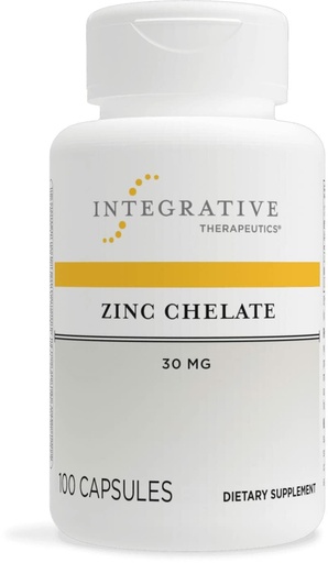 [BRSWYHT6OIJWMETO] Integrative Therapeutics Zinc Chelate - Antioxidant Support & Healthy Immune Function* - Mineral Supplement - Includes Chelated Mineral - Dairy-Free & Gluten-Free - 100 Capsules (100 Servings)