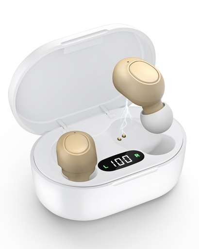 [BRSRAFQ6CMMWAYD2] Hearing Aids for Seniors - Hearing Aid Rechargeable for Hearing Loss with Intelligent Noise Reduction,Invisible Audien Hearing Amplifier with Volume Control and Portable Charging Case