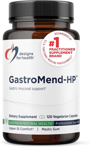 [BRSWYZL6AF7R4FI3] A GastroMend HP - Gut Health Supplements - Gut Mucosa Support with Mastic Gum + DGL Licorice + 'Vitamin U' - Segíthet alkalmi puffadás vagy felkavaró gyomor - Vegan (120 kapszula)