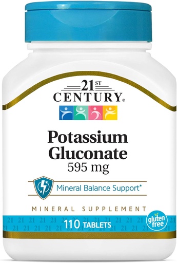 [BRSWIAATBEBWIDQV] 21st Century Potassium 595 mg Tablets, 110 Count (Pack of 3)