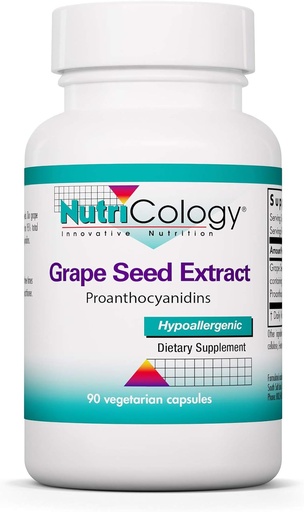 [BRSWIY37BF4RUYIV] Nutricology Grape Pips - Grape Seed Extract, Proanthocyanidins, Polyphenols, Herbal Supplement, Organic, 300mg Capsules - 90 Count