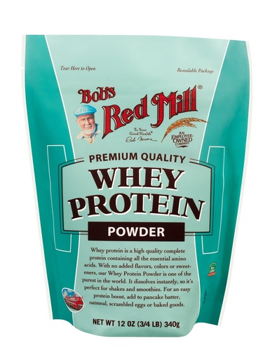 [BRSWIFY7BEOREDD2] Bob's Red Mill Whey Protein Powder 12ounce Package May Vary, Red, unflavored, 12 Ounce