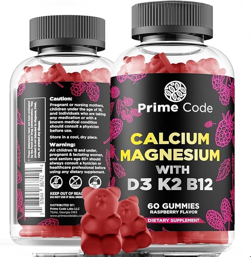 [BRSROGI6BB5AMFLX] [ 𝟓 𝐢𝐧 𝟏] Calcium Gummies for Women & Men with Magnesium Vitamin B12 Vitamin K2 & Vitamin D3 | Calcium Supplement for Adults 100mg, Magnesium Supplement for Adults 50mg | Vegan | Non-GMO