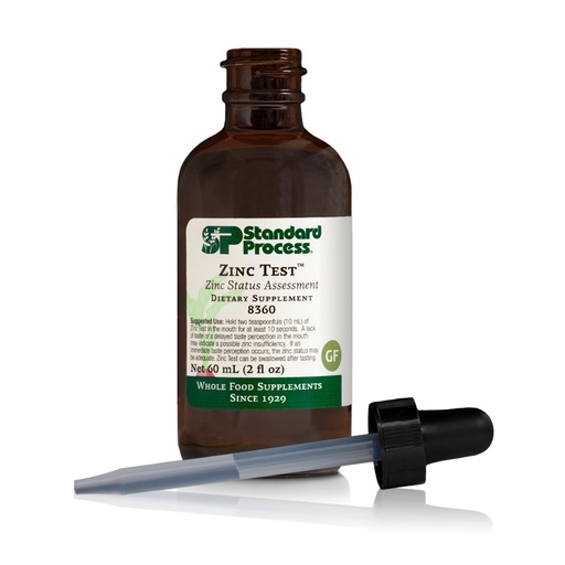 [BRSWIHQQOQPAAH3A] Standard Process Zinc Test - Noninvasive Status Assessment - Excellent Source of Zinc - 2 fl oz