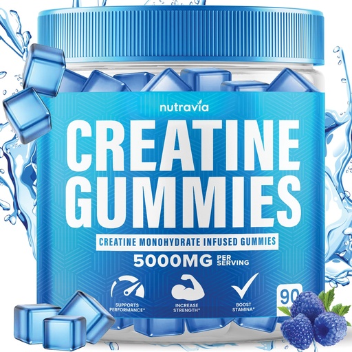 [BRSROCT3OEBQOCQ2] Creatine Gummies Infused with 5g Creatine Monohydrate for Men and Women, Strength, Endurance, Muscle Instantized Creatine, Micronized Clean HCL Balanced Creatina Monohidratada en Polvo (90 Gummies)
