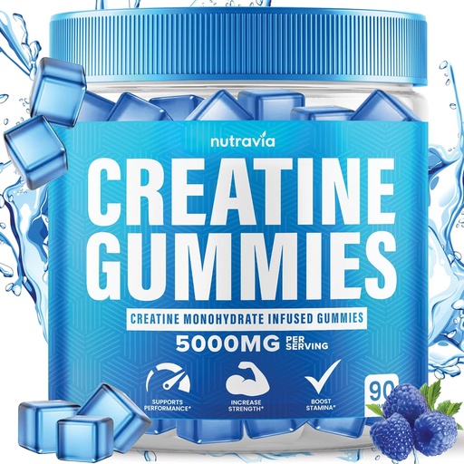 [BRSROCT3OEBQOCQ2] Creatine Gummies는 남자와 여자를 위한 5g Creatine Monohydrate로 주입해, 힘, 내구시간, 근육 Instantized Creatine, Micronized 청결한 HCL에 의하여 균형을 잡은 Creatina Monohidratada en Polvo (90 Gummies)