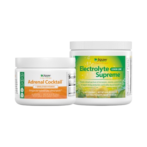 [BRSRAYI2C4JWCCTV] Jigsaw Health Bundle | Adrenal Cocktail, 60 Servings (Jar), and Electrolye Supreme (Lemon-Lime), 60 Servings (Jar)