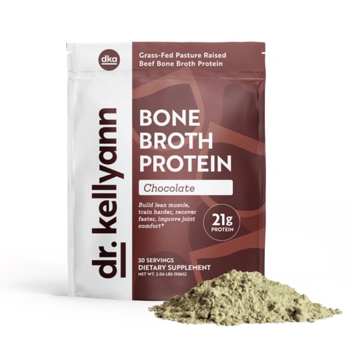 [BRSWGGI5A57QGYDD] Dr. Kellyann Keto Bone Broth Protein Powder Chocolate - Protein 21g, Grass Fed Hydrolyzed Collagen - Gluten and Dairy Free, Paleo, Keto Protein Shakes (30 Servings)