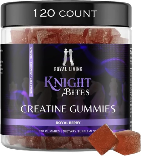 [BRSROBIPARYAYELJ] Sugar Free Creatine Monohydrate Gummies 5g for Men & Women, Chewables Creatine Monohydrate for Muscle Growth & Recovery, Vegan, Mixberry Flavor, 120 Count