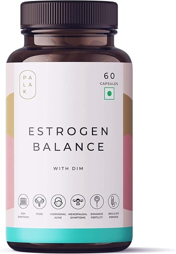 [BRSROHQNC5YWYG32] Palak Notes : Miduty Estrogen Balance with DIM for fibroids, premenstrual Syndrome, PCOS, Black Cohosh Root Powder Gluten Free & Non GMO: 60 Capsules