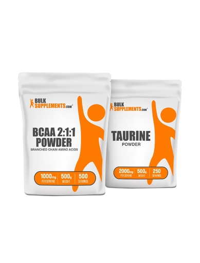 [BRSRAZ3YAUPQ2DT3] BulkSupplements BCAA 2:1:1 500g + Taurine 500g Bundle