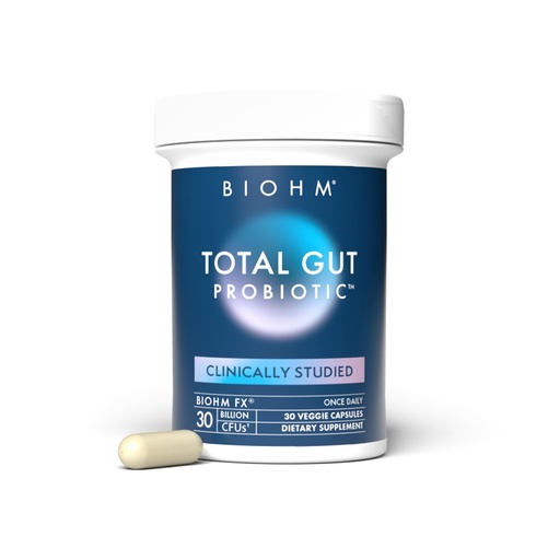[BRSWYYY5B5YAMH3B] BIOHM Total Probiotic, 30 Billion CFU Daily Probiotics for Women & Men (30 Count) Helps Reduce Occasional Gas & Bloating, Supports Digestion & Total Gut Health, Non-GMO, Vegan