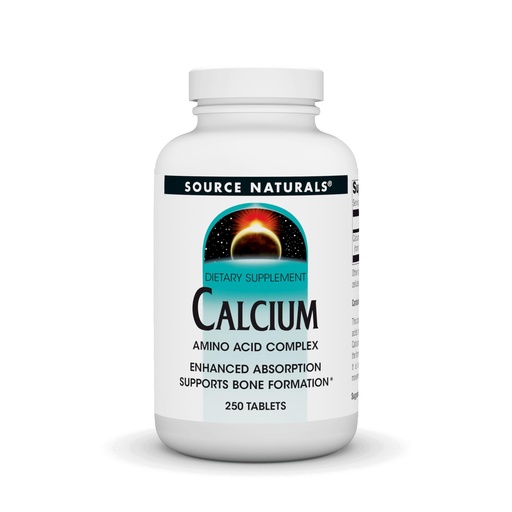 [BRSWIYT3OMAGOEQ7] Source Naturals Calcium, Amino Acid Complex - 250 Tablets | Enhanced Absorption that Supports Bone Formation*