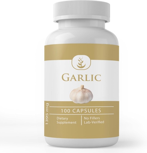 [BRSROHQYPIFQADL6] Pure Original Ingredients Garlic Capsules, (100 Capsules) Always Pure, No Additives Or Fillers, Lab Verified (100 Capsules)