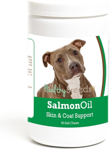 [BRSWGEICDJ4BSDLK] Healthy Breeds Pit Bull Salmon Oil Soft Chews 90 Count