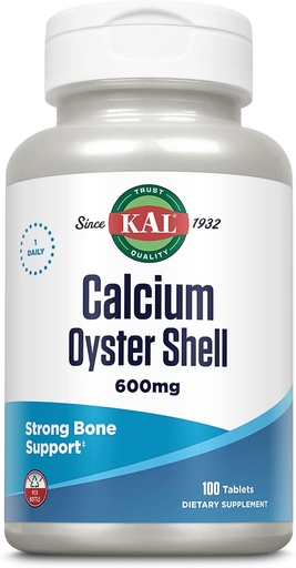 [BRSWIYT3OMAQGCD6] KAL Calcium Oyster Shell Tablets, 600 mg, 100 Tellen