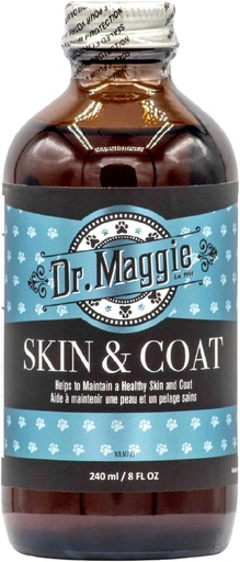 [BRSWG2QZOJ7B4FL2] Maggie Skin eta Coat doktorea | Omega 3 gehigarria arrain-olioa, erlaxa eta oliba-olioarekin | 240 ml