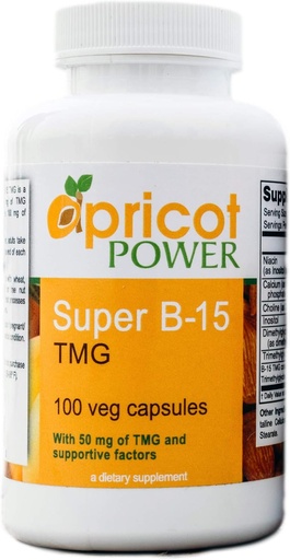 [BRSWIGIBOUNBUEAV] Apricot Power Super B-15 Non Toxic Pangamic Acid - Health Oxygen Levels " Energy - 100 Veg Caps