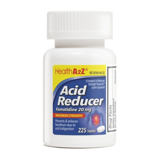 [BRSROHQPOIMBUAD5] HealthA2Z® Acid Reducer | Famotidine 20mg | Maximum Strength | Relief from Heart Burn Due to Acid Indigestion (225 Tablets (Pack of 1))