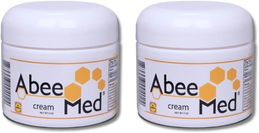 [BRSW2HAZOYIRAFAY] AbeeMed Bee Venom Cream - Natūralus Apitoxine su Bee Pollen, ramunėlių, mentolis - Bee Venom bendras kremas raumenų, kaulų ir sąnarių, Greita parama, Sprains, Strips - Ekstra stiprumo formulė - 2oz
