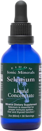 [BRSWKHY5OVYAKFD5] Minerales iónicos Eidon Selenio líquido, gotas de selenio, suplemento de selenato de sodio, soporte para la salud del hígado y la función tiroidea, soporte del sistema inmune, 2 oz