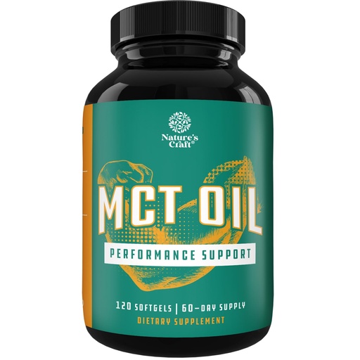 [BRSWY2Y7OFYWYH3J] C8 MCT Oil Softgels - Medium Chain Triglycerids MCT Coconut Oil Supplement with Caprylic/Capric Triglycerides for Body Sculpting, Enhanced Energy & Stamina - Keto Supplements for Weight Loss - 120 Ct