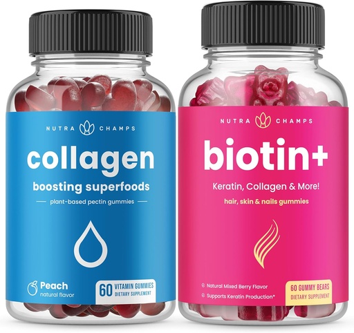 [BRSRA2YECAAWYHTF] NutraChamps Complete Hair, Skin & Nails Bundle.