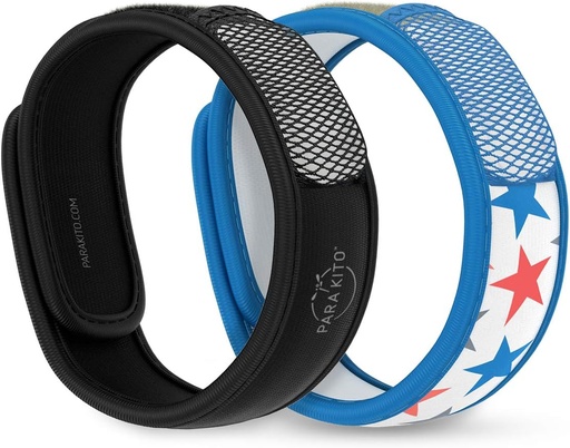 [BRSWYZIBOANQI3AV] PARA'KITO Mosquitto secontinuations + replaydowns Bunned, Mosquitto states, Perpermint Milk, Desquito free Mosquitto seliories, Hisking access, 2 Wristbands & 2 Replacess (Black + Stars).