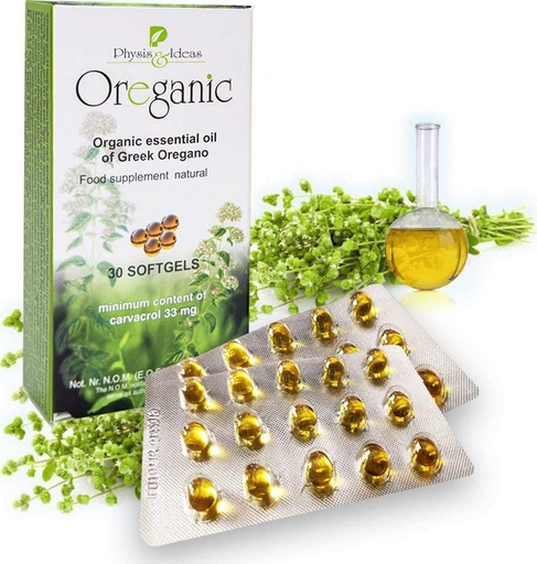 [BRSWKHAIOUHRACTX] Oregano Oil Softgels - 30 Capsules - Helps Immune Defense & Respiratory Health - Natural - 80% Carvacrol - Greek Oil of Oregano Probiotics for Digestive Health Non-GMO