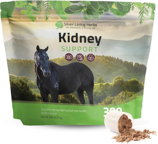 [BRSWIZDRO4BWE33K] Silver Lining Herbs Kidney Support Supplement for Horses - Horse Supplements for Kidney Health and Bladder Support - Complete with Chamomile, Garlic, Juniper Berry, and More - 5 lb (300 Servings)