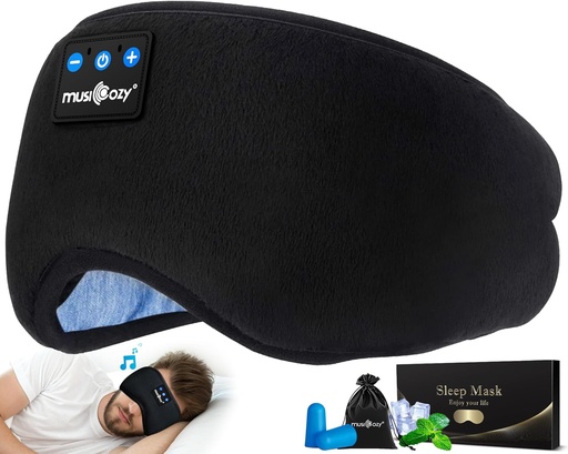 [BRSWYAL3CQIRMCIV] MUSICOZY Sleep Headphones Bluetooth 5.4 Headband Sleeping Eye Mask for Mom Women Men Wireless Music Earbuds Earphones for Side Sleepers Built-in HD Speakers Cool Gadgets Unique Gifts