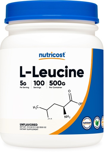 [BRSWKEAKBUHAIGTY] Nutricost Pure L-Leucine Powder 500 Grams