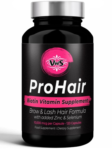 [BRSRMAA2BUBW2DY4] VWS Biotin 10,000 mcg Dietary Supplement w/Zinc & Selenium to Promote Thicker Hair Growth, Stronger Nails & Healthy Skin for Women and Men, 120 Vegan Capsules