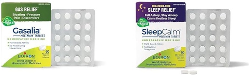 [BRSRAYYYAEMBOYDV] Boiron Gasalia Tablets for Gas Relief and SleepCalm Plant-Based Sleep Aid - 60 Count Each